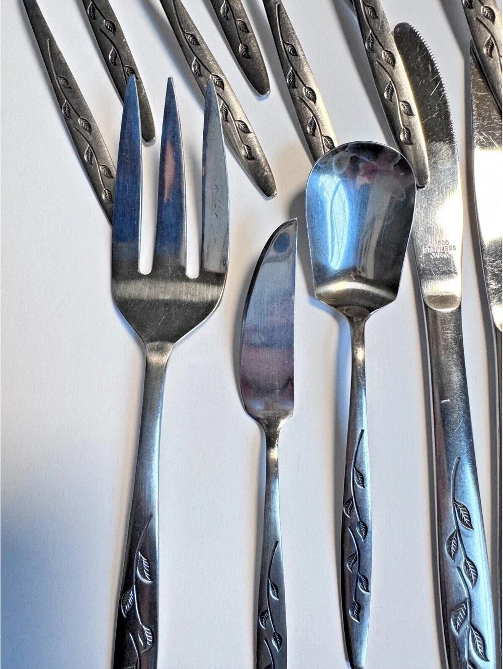 Vintage Nasco Lot of 50 Stainless Steel Flatware Haiti Design